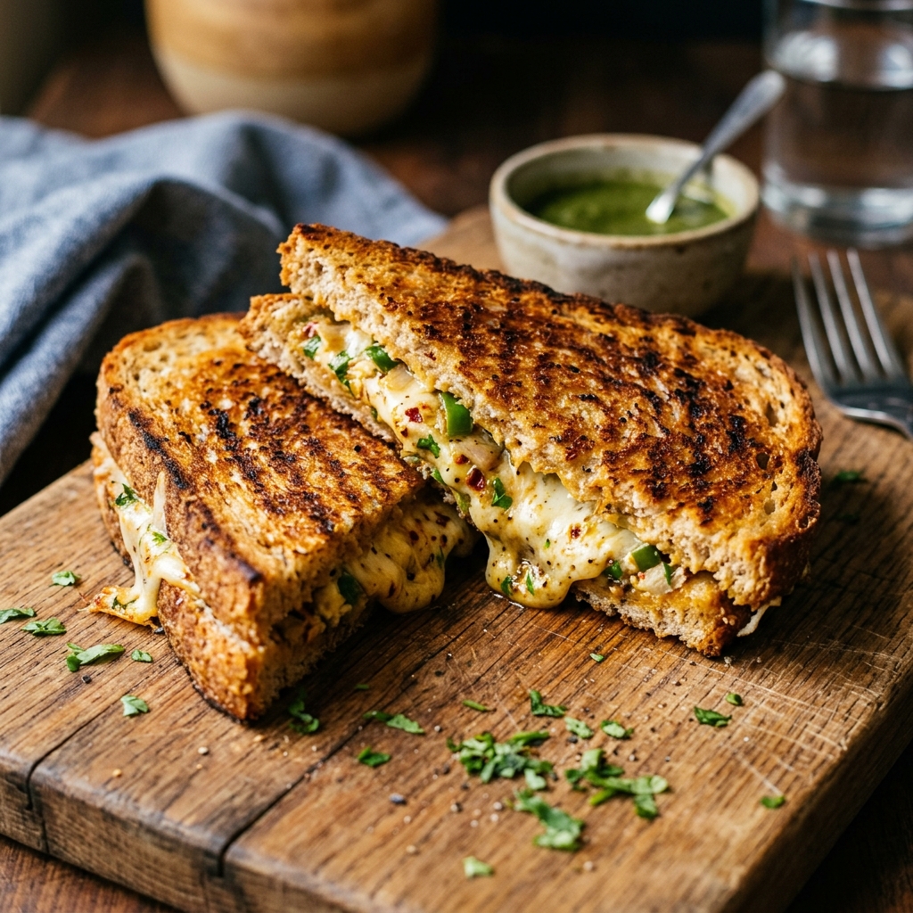 Crisp Grilled Paneer Toast - Shree Sandwich Corner